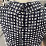 Elie Tahari Talbots Size 10 Black geometric shape silk blend  Sleeveless Sheath Dress Photo 4