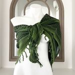 Houndstooth Explore Land Cotton Square Scarf, , Green & Black Photo 5