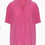 Aritzia Silk Short Sleeve Blouse Photo 5