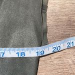 Schai Womens Goat Suede Leather Exposed Back Zip Cap Sleeve Shift Dress Green/Gr Gray Photo 9