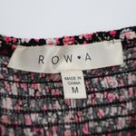 ROW A Floral Print Smocked Bodice Mini Dress Women's Size M Pink Black Size M Photo 2