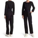 Alex Mill • Jo Belted Jumpsuit black twill utility boilersuit coverall tie waist Photo 12