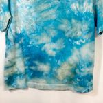 H&M  Small Top Handmade Blue Tie Dye Short Sleeve Crew Neck T-Shirt Festival 474 Photo 9