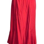 Vintage Desert West by Sherry Holt Cherry Red Flowy Long Maxi Skirt Women Small Photo 7