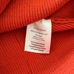 Veronica Beard Derick Off the Shoulder Ribbed Knit Top Deep Orange Side Split Photo 8