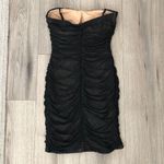 G by Guess Black Strapless Mini Dress with Lace Nude Front Panel size Small Stretchy Photo 4