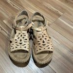 White Mountain Cliffs by  Tan Cutout Leather Sandals Size 8 1/2 Photo 0