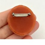 Vintage Avon Floral Cameo Brooch Orange Photo 4