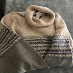 Dress Barn  Beige and Gray Turtleneck Sweater Photo 3