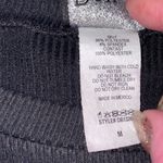 Boutique Womens Medium Bodysuit Long Sleeve Sequins Ribbed Knit Sparkly Top Black Photo 7