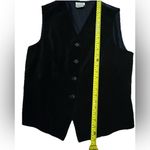 EUC Vintage Jessica Scott Large Velvet Vest Cotton Made In USA Black Photo 3