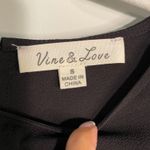 Vine & Love Women's Small Black Top Blouse Sequin Bishop Sleeve Party Cocktail Photo 5