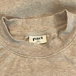 Pact Organic Airplane Mock Neck Shell Large Sesame Heather Tan Khaki Neutral Photo 3