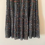 Ulla Johnson  Navy Blue Sleeveless Metallic Patterned Tiered Midi Dress Women's 2 Photo 5