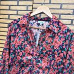 Fate Bohme Floral Button Down Ruched‎ Dress Size Large Black Photo 3