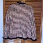Neiman Marcus ESCADA Exclusive For Tweed Checked Jacket with Brown Trim Size 34 Photo 5