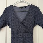 Toad & Co cue wrap cafe dress size small faux wrap in blue outdoors comfort Photo 4