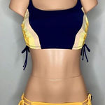 Robin Piccone New. navy and yellow bikini. S/M. Retails $219 Photo 1