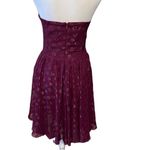 Guess LA size 8 strapless sheer lined purple dress with full skirt EUC Purple Photo 2