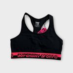 Superdry  Sport Core Essential Sports Bra Women's 2 Black Pink Racerback NWT Photo 2