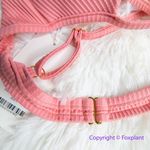 New! Set! Free People x Peony panel balconette‎ highline pant bikini, size L Pink Size L Photo 10