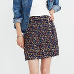 Madewell  blue high rise blue floral print skirt 10 Photo 0