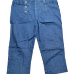 Lauren Jeans Co Ralph Lauren Jeans Plus 16 Denim Capri Crop Pants Nautical Blue Photo 0
