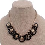 J.Crew  Statement Necklace Black + Gold Adjustable Photo 1
