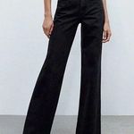 ZARA NWT Flared Bootcut Leg Slim Cut High Rise Full Length Jean 0 Black 3054 Photo 0