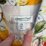 Coldwater Creek  floral embroidered  ruffle top/lightweight jacket 8 petite I49 Photo 1