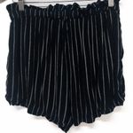 American Eagle Striped High Waisted Paperbag Shorts Black White Medium AE Black Photo 3