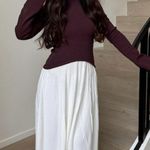 Solid & Striped  The Soglio Long Sleeve Maxi Swetter Dress in Raisin Brown Small Photo 0