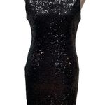 Crystal Doll Black Sequins Sleeveless Above the Knee Dress Size Medium Photo 0