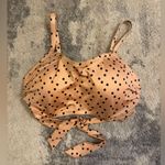 Shade & Shore Shade and Short Polka Dot Tie-Front Bikini Top Photo 0