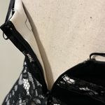 White House | Black Market  size 2 strapless black lace white lined prom dress Photo 4