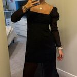 Abercrombie & Fitch  Emerson chiffon black long sleeve midi dress Photo 1