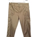 Cache  Gold Satin Type Rayon Crop Cargo Pant Stretch Finished Seams NWT $118 Photo 1