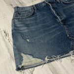 AGOLDE  distressed button fly denim mini skirt size 30 Photo 4