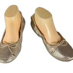 Kaari Blue EUC Carly Gold Perforated Ballet Flats Size 9M Photo 4