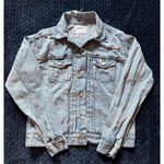 Old Navy  Womens Denim Trucker Jacket Y2K‎  Distressed Size Small Photo 0