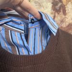 Commense 2 in 1 Ribbed Cutout Sweater size xs Brown Photo 5