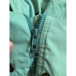 Eddie Bauer VINTAGE Womens Large Lightweight Coat Jacket Green Hooded Chore FLAW Photo 6