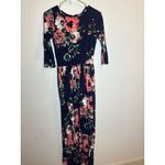 Jessekae Fall Maxi 3/4 Sleeve Maxi Swing Dress Designer Size Medium Black Photo 4