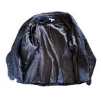 CAbi Jacquard Wool Blend Midnight Blue Damask Blazer size 8 Photo 12