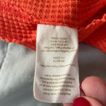 Free People  Orange Waffle Thermal Knit‎ Long Sleeve Size Medium NWOT Photo 2