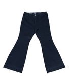 Ava & Viv  High Rise Flare Black Denim Jeans Raw Hem Sz 18 NWT Fall Winter Flared Photo 1