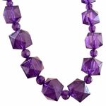 Joan Rivers Purple Faceted Lucite Long Necklace Photo 3