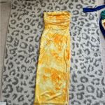 SheIn Yellow Strapless Dress Photo 1