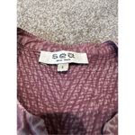 Sea NY Heart Quilt Petal Sleeve Tiered Dress size S Pink Photo 9