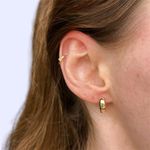 Handmade Chunky Gold Huggie Hoops Photo 1